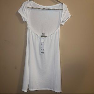 White UO Dress with back cut-out